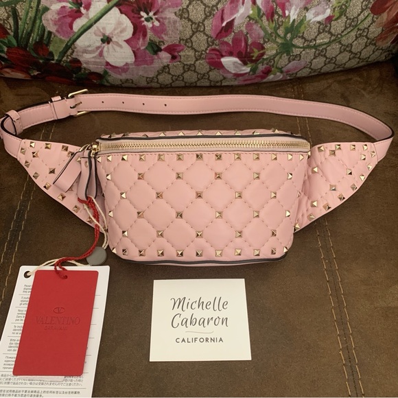 Valentino Rockstud Spike Quilted Leather Beltbag - Picture 5 of 16